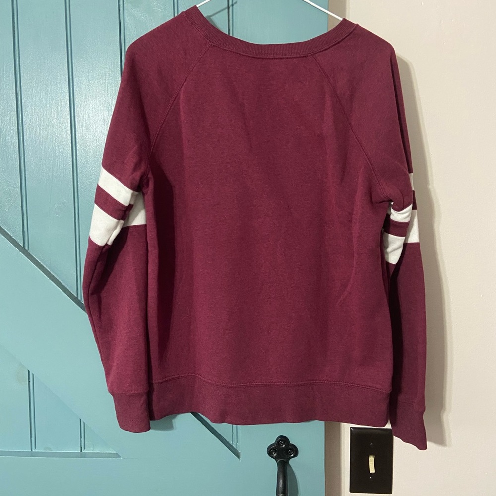 Old Navy Women’s Burgundy Peace Sign Sweatshirt Size Small - Picture 3 of 7